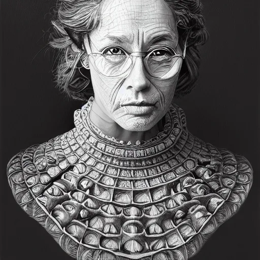 Image similar to highly detailed intricate masterpiece portrait painting of a scientist, trending on artstation.