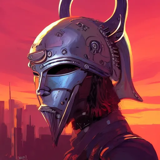 Image similar to cyberpunk viking helmet mask warrior goddess robot ninja fantasy, art gta 5 cover, official fanart behance hd artstation by jesper ejsing, by rhads, makoto shinkai and lois van baarle, ilya kuvshinov, ossdraws