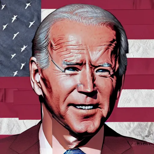 Prompt: : president biden wearing occulas, digital art, illustration, art station