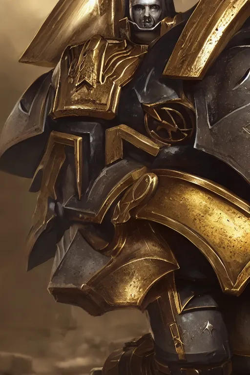 Image similar to armor portrait heros warhammer 4 0 k horus heresy fanart - the primarchs emperor by johannes helgeson animated with vfx concept artist & illustrator global illumination ray tracing hdr fanart arstation zbrush central hardmesh 8 k octane renderer comics stylized