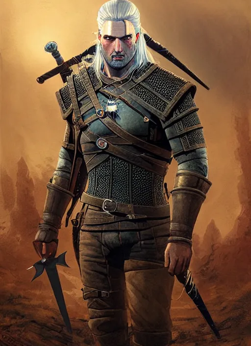 Image similar to digital _ painting _ of _ the witcher _ by _ filipe _ pagliuso _ and _ justin _ gerard _ symmetric _ fantasy _ highly _ detailed _ realistic _ intricate _ port