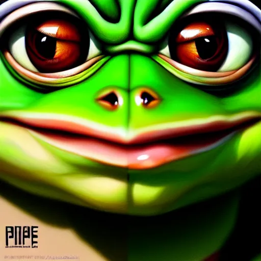 Image similar to pepe the frog, a full body portrait, single subject, detailed face, finely detailed features, closeup at the face, perfect art, stanley artgerm lau, takashi takeuchi, akihiko yoshida, trending on pixiv fanbox, wlop, rossdraws