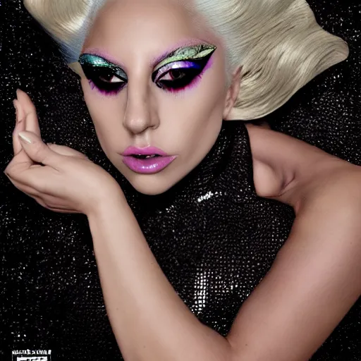 Image similar to lady gaga artpop act 2 album cover shot by nick knight, canon, showstudio, billboard, highly realistic. high resolution. highly detailed. dramatic. 8 k. 4 k.