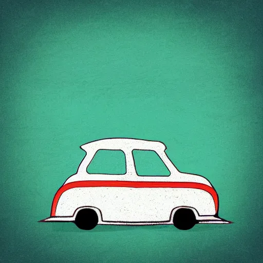 Image similar to a car, sea green palette, sketch, graphical, flat