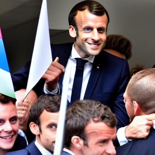 Prompt: « emmanuel macron, lgbt »