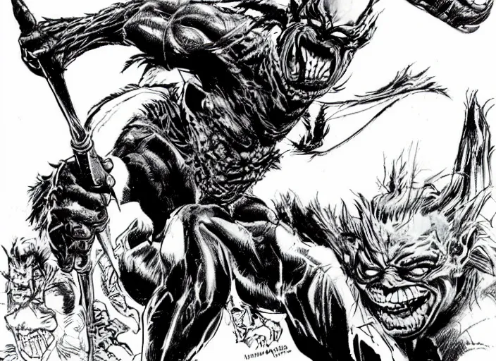 Image similar to green goblin illustration by mike ploog