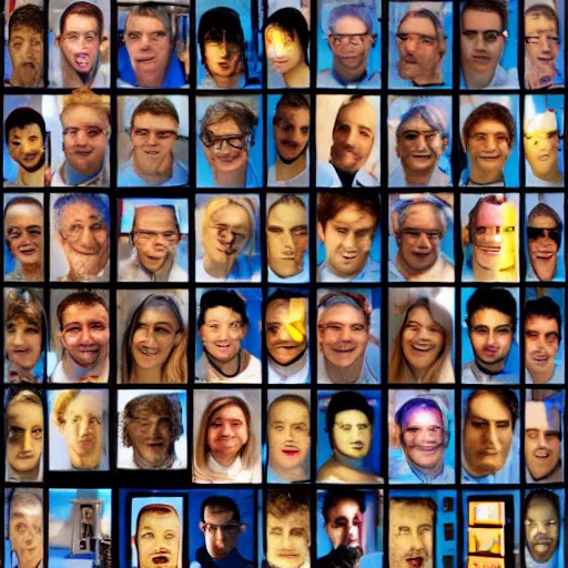 Prompt: a rubik's cube where all the faces are made of light
