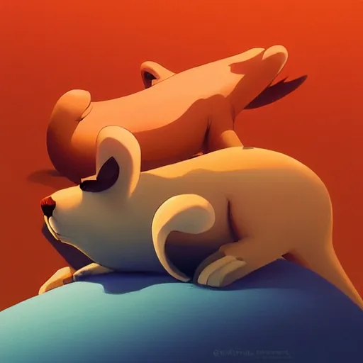 Image similar to face icon stylized minimalist catdog, loftis, cory behance hd by jesper ejsing, by rhads, makoto shinkai and lois van baarle, ilya kuvshinov, rossdraws global illumination