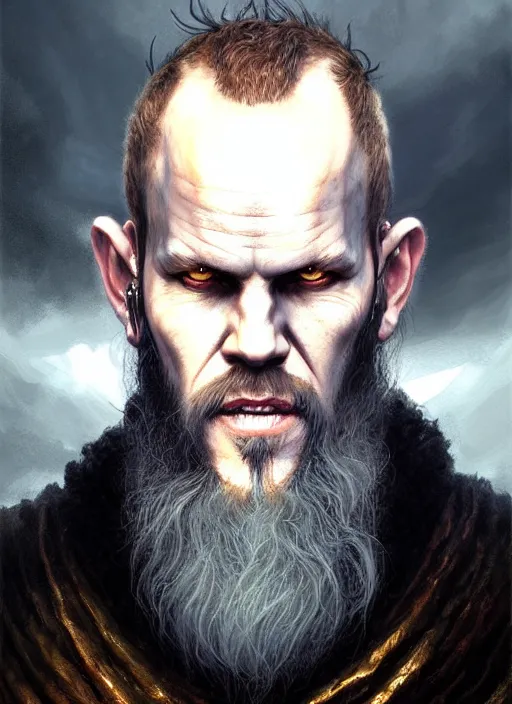 Image similar to a _ fantasy _ style _ portrait _ painting _ of floki, wicked, oil _ painting _ unreal _ 5 _ daz. _ rpg _ portrait _ extremely _ detailed _ artgerm _ greg _ rutkowski _ greg