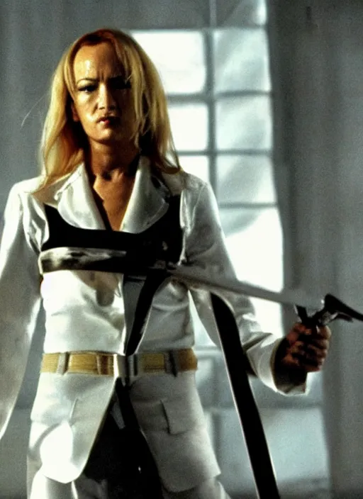 Image similar to directed by quentin tarantino, in the movie kill bill, negative space