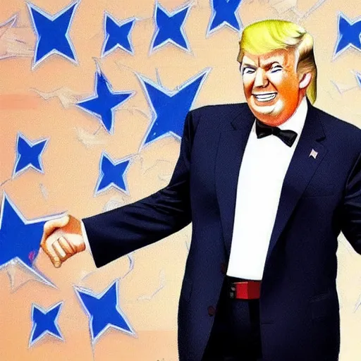 Image similar to donald trump as an anime character