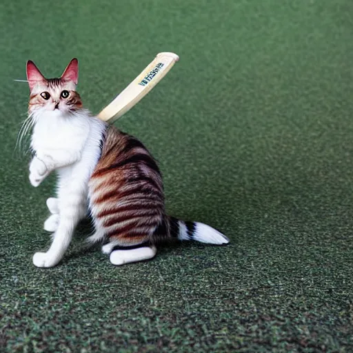 Image similar to a cricket - cat - hybrid, animal photography