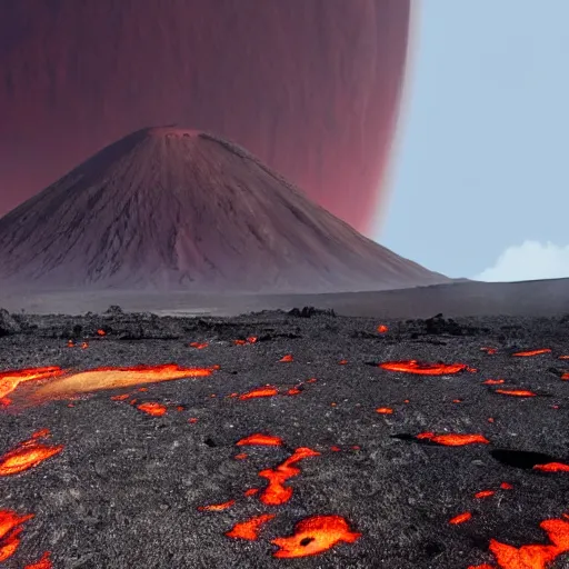 Image similar to a volcanic planet