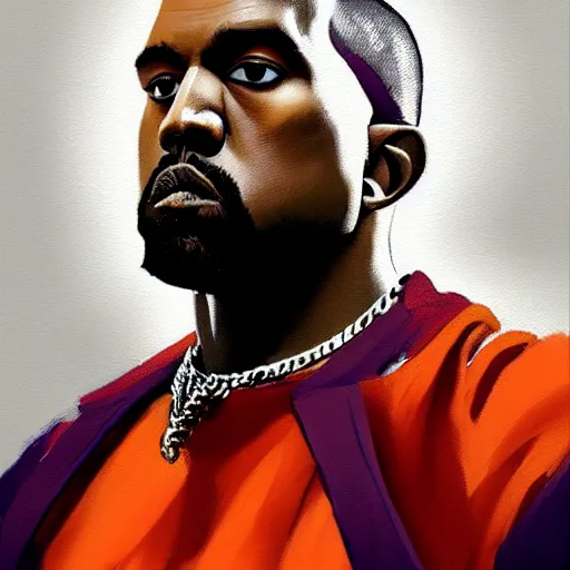Prompt: Greg Manchess portrait painting of Kanye West mage as Overwatch character, wacky, medium shot, asymmetrical, profile picture, Organic Painting, sunny day, Matte Painting, bold shapes, hard edges, street art, trending on artstation, by Huang Guangjian and Gil Elvgren and Sachin Teng