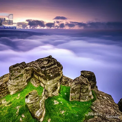 Prompt: almscliff crag in leeds england 8k highly detailed photograph, award winning, beautiful lighting, daytime view