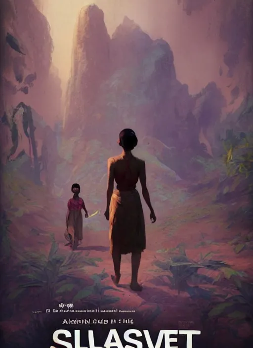 Image similar to poster for an animation film called the last asian slave woman, 8 k, hd, art by craig mullins