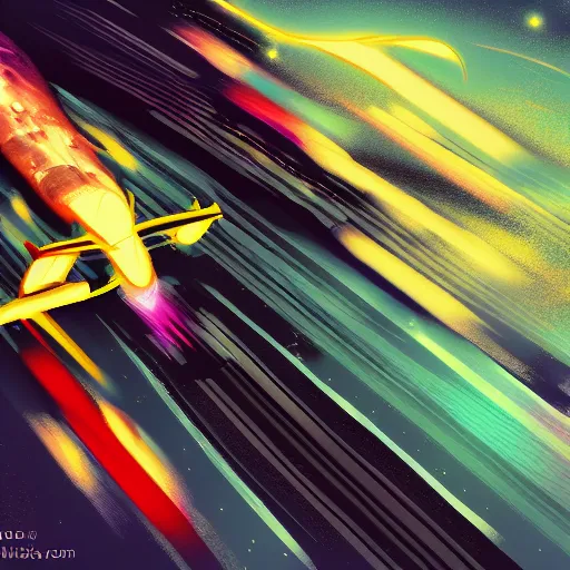 Image similar to an illustration on how to travel faster than light, digital art