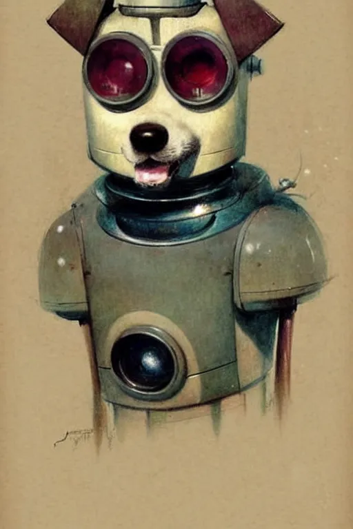 Image similar to (((((1950s robot tv dog . muted colors.))))) by Jean-Baptiste Monge !!!!!!!!!!!!!!!!!!!!!!!!!!!!!!