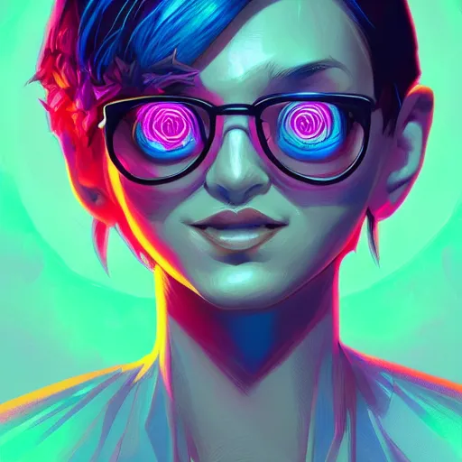 Image similar to skill magic geek inside matrix deepdream radiating a glowing aura stuff loot legends stylized digital illustration video game icon artstation lois van baarle, ilya kuvshinov, rossdraws,