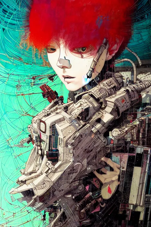 Image similar to prompt : city punk portrait soft light painted by james jean and katsuhiro otomo and erik jones, inspired by akira anime, smooth face feature, intricate oil painting, high detail illustration, sharp high detail, manga and anime 1 9 9 9