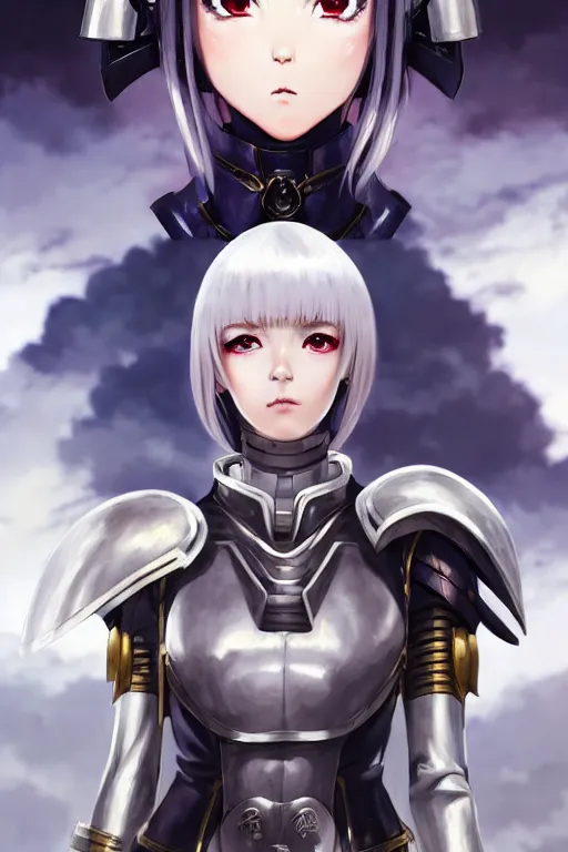 Image similar to portrait of Anime sister of battle, Warhammer 40000, cute-fine-face, white-hair pretty face, realistic shaded Perfect face, fine details. Anime. realistic shaded lighting by Ilya Kuvshinov katsuhiro otomo ghost-in-the-shell, magali villeneuve, artgerm, rutkowski, WLOP Jeremy Lipkin and Giuseppe Dangelico Pino and Michael Garmash and Rob Rey