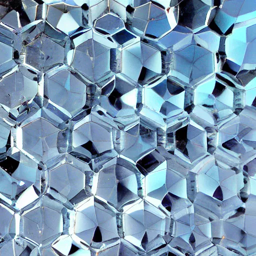 Image similar to voronoi crystals, photo