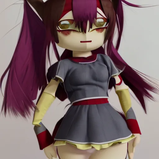 Prompt: cute fumo plush of a smug titan girl, vray