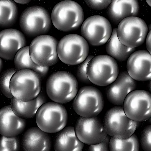 Prompt: scp-225 unstoppable and immovable grey metallic spheres