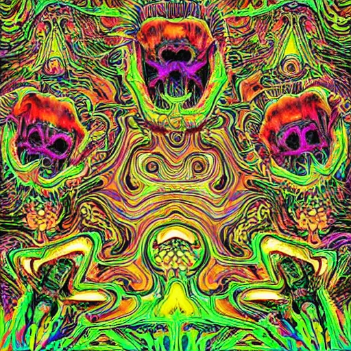Prompt: Joe Rogan and Aliens tripping on psychedelic mushrooms, hyperdetailed, realistic, nature