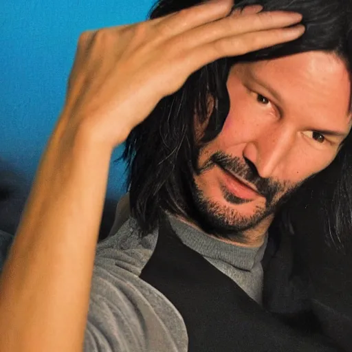 Image similar to Keanu Reevez in Disco Elisym