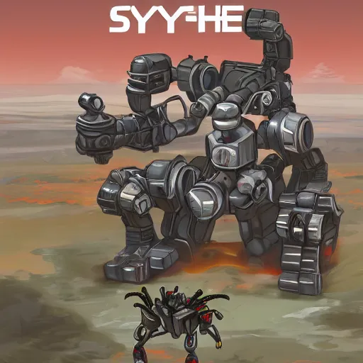 Image similar to sythe mech game artwork