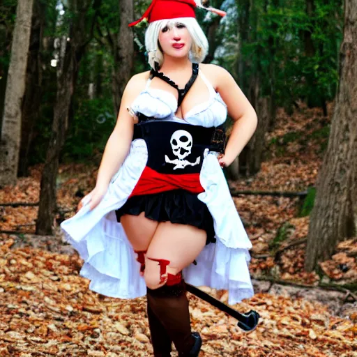 Image similar to a buxom pirate wench, halloween, cosplay