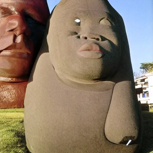 Prompt: Notorious BIG as a moai