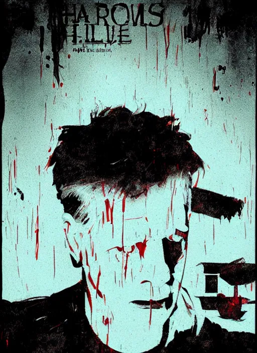 Image similar to a poster of a blumhouse horror movie with david lynch, poster art by john carpenter, featured on deviantart, toyism, movie poster, sharp focus, illustration, concert poster, poster art