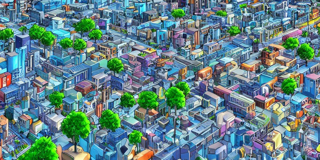 anime style cyberpunk city, vivid colours, anime background art, anime  countryside landscape, beautiful anime scenery - SeaArt AI