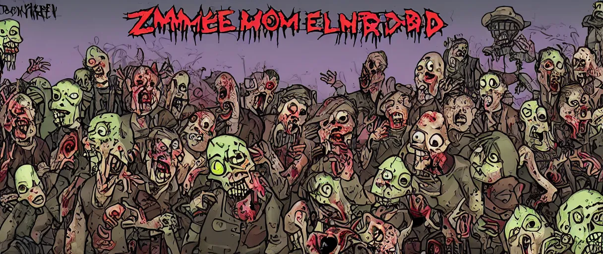 Prompt: zombie horde