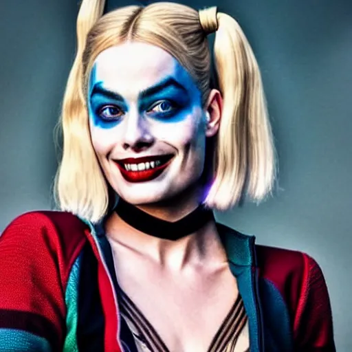 Prompt: margot robbie as harley quinn in avengers endgame