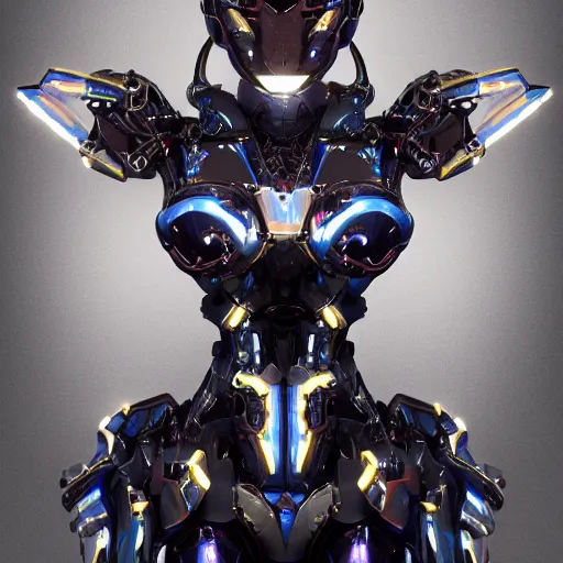 Prompt: a highly detailed close-up from hips-up, of an awe-inspiring beautiful majestic anthropomorphic humanoid robotic mecha female dragon, with smooth and streamlined armor, standing and posing elegantly, well detailed high quality dragon head with LED eyes, sharp and dangerous sleek design, two arms, two legs, long tail, digital art, artstation, DeviantArt, FurAffinity, professional, octane render, sunset lighting