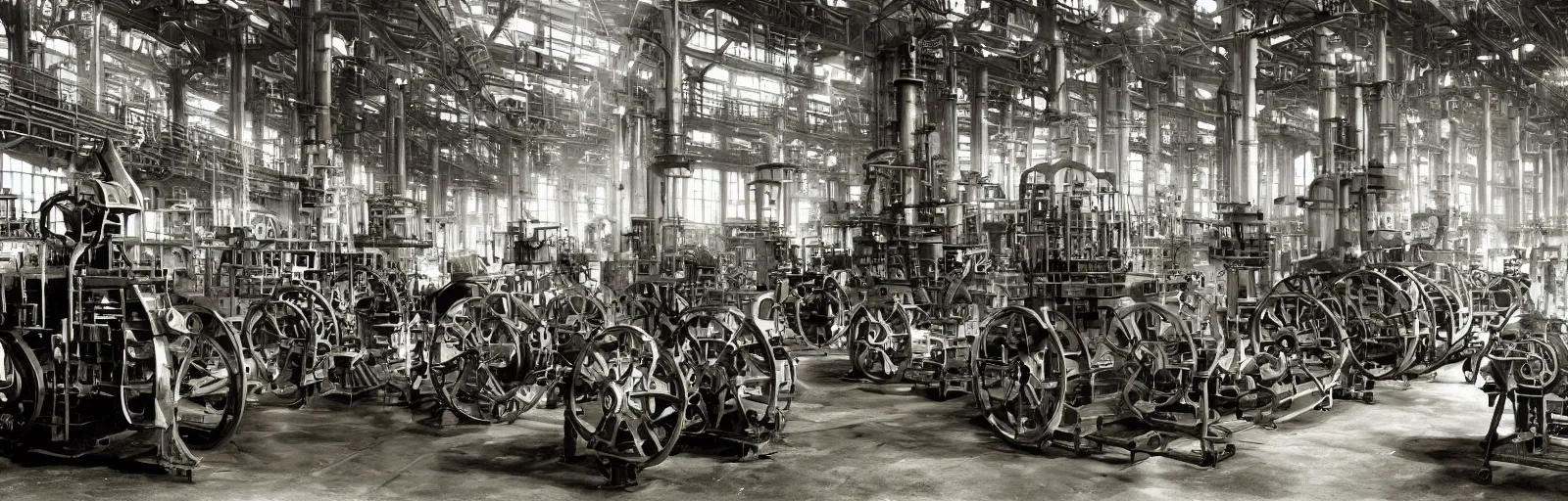 Prompt: industrial revolution engines