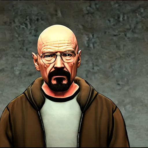 Image similar to walter White in among us video game