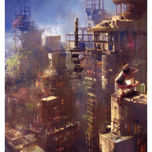 Prompt: The giant pen factory, artwork by Craig Mullins,Movie poster, detailed, trending on artstation