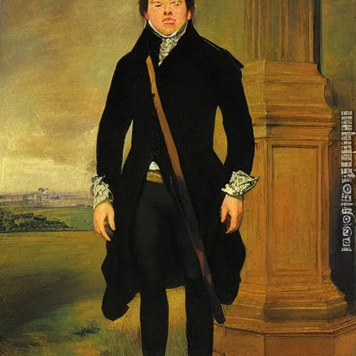 Image similar to george - wendt as an 1 8 th century nobleman, painted by john everett millais