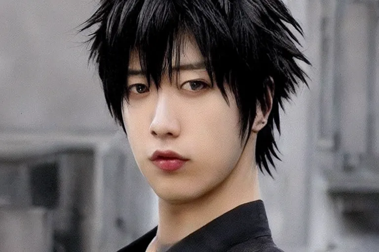 Image similar to handsome man，Black short hair,Death Note