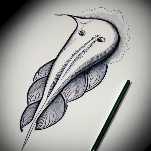 Image similar to white cachalot spermwhale, awardwinning elegant modern tattoo design, peyote colored sketch, white background