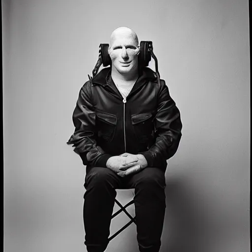 Image similar to studio photo of corey taylor without eyebrows, studio portrait