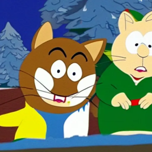 Image similar to tom and jerry in south park