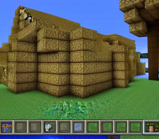 Prompt: facebook minecraft, screenshot