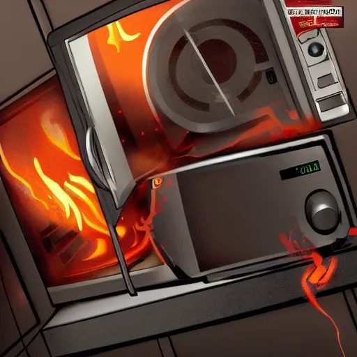 Image similar to Gordon Freeman destroys the microwave, photorealistic