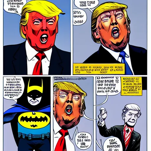 Prompt: Donald Trump as Batman,