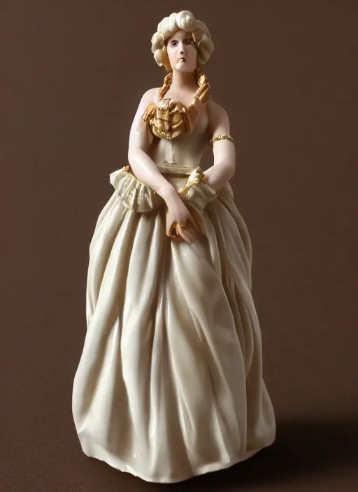 Image similar to 80mm, resin detailed model figure of a female wearing a baroque dress